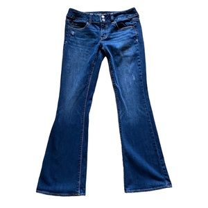 American Eagle Outfitters Artist Low Rise Distressed Boot Cut Jeans Size 6